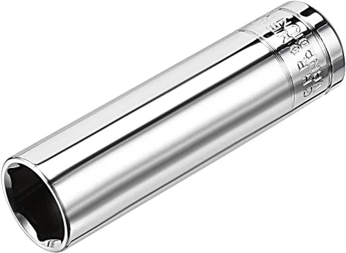 Miniatura 8 de uxcell 1/2 pulgada Drive 0.315 in 6-Point Deep Socket, métrico, Cr-V (pulido)