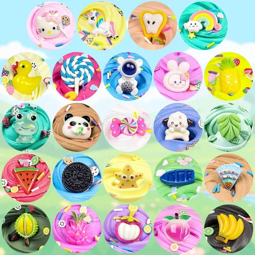 Miniatura 6 de Paquete de 24 slime de mantequilla para niños, recuerdos de fiesta, rellenos de bolsas de golosinas, juguete para ansiedad, rellenos de calcetines