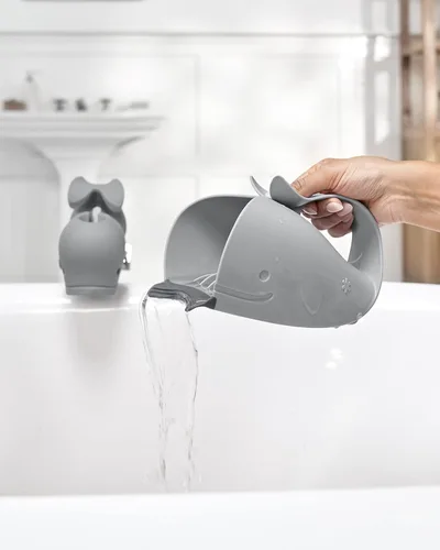 Miniatura 12 de Skip Hop Taza de Enjuague para Baño de Bebé MOBY Enjuagador en Forma de Cascada Sin Lágrimas Gris Edad 0+
