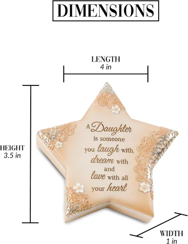 Miniatura 5 de Pavilion Gift Company 19085 - Caja de recuerdos para hija, 3-3/4 x 4 pulgadas, color beige