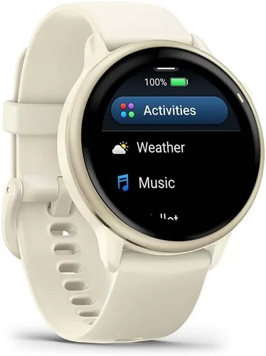 Miniatura 3 de Garmin 010-02985-01 VIVOACTIVE 6 Health and Fitness GPS Smartwatch Hueso con Banda de Silicona Paquete con Paquete de Protección Mejorada CPS de 2