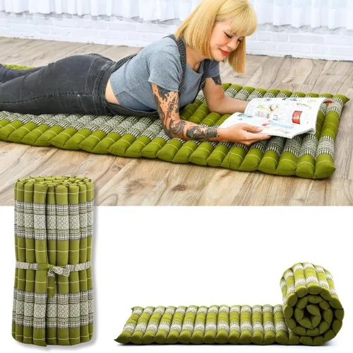 Miniatura 58 de Leewadee - Colchón plegable - Futón japonés enrollable -Alfombra de tatami triple pliegue - Cama de piso para invitados - Colchón de camping