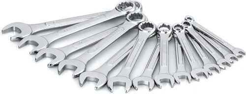 Miniatura 2 de Juego de llaves combinadas métricas esenciales de 14 piezas en bolsa enrollable, tamaños métricos sin omitir de 0.236 in a 0.748 in Juego