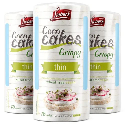 Miniatura 9 de LIEBERS Tortas de arroz, bocadillo certificado Kosher, sin lácteos, sin trigo, sin gluten y opciones veganas (paquete de 3) (sin sal)