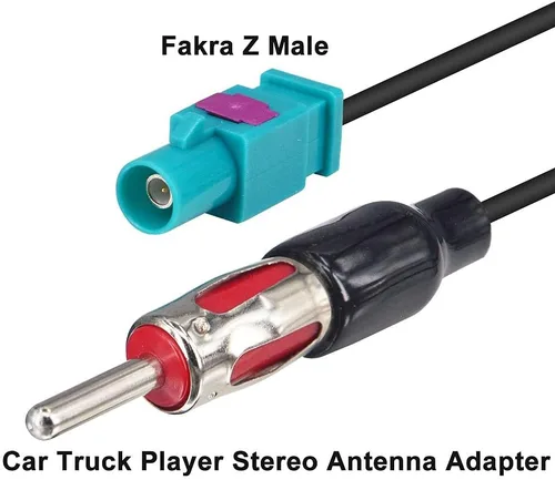 Miniatura 9 de onelinkmore Fakra Z a DIN Kit de 3 adaptadores — Fakra Z macho/hembra a Motorola DIN enchufe/zócalo, convertidor de antena de radio FM AM para VW