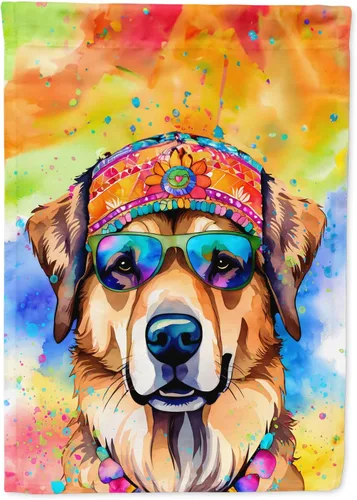 Miniatura 83 de Caroline's Treasures DAC2448GF - Bandera de jardín con diseño de perro afgano hippie Dawg, bandera decorativa para patio exterior, patio, obras