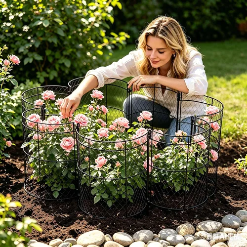 Miniatura 7 de Paquete de 10 Cloches de alambre de pollo resistentes para plantas, protectores de plantas de alambre de pollo de 14 x 16 pulgadas, jaulas de jardín