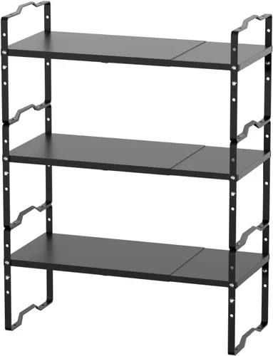 Miniatura 4 de Jojocross Estante expandible para organizador de gabinete, ajustable y apilable, estante de especias en la cocina y el baño más, encimera, armario