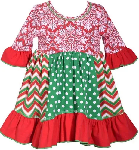 Miniatura 2 de Bonnie Jean - Vestido navideño para niña con lazo para el pelo