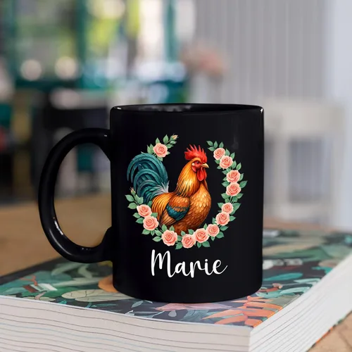 Miniatura 4 de Taza de pollo con texto en inglés "I Just A Girl Who Loves Chickens", taza de pollo personalizada, regalo personalizado para amantes de los pollos