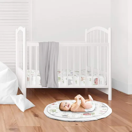 Miniatura 2 de Sweet Jojo Designs Alfombra de juego con diseño de animales de granja para niño y niña, con acuarela, granja, caballo, vaca, oveja, cerdo