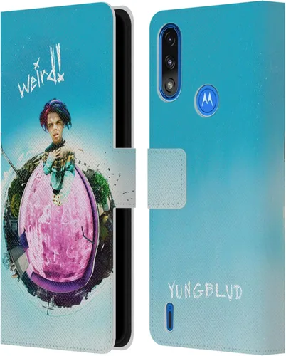 Miniatura 9 de Head Case Designs Officially Licensed Yungblud Face Graphics Leather Book Wallet Case Cover Compatible with Moto E7 Power/Moto E7i Power