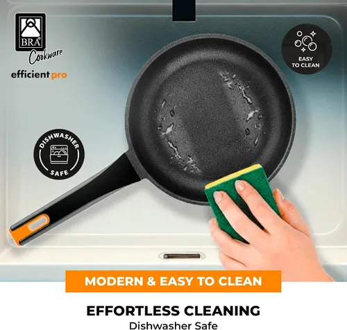 Miniatura 6 de BRA COOKWARE Efficient Pro - Sartén antiadherente Sartén de aluminio fundido de 8 pulgadas Sartén de revestimiento resistente a los arañazos