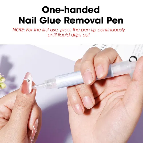 Miniatura 4 de Gellen Removedor de Pegamento para Uñas, 2 Piezas Removedor de Pegamento para Uñas para Uñas de Presión, Removedor de Gel Sin Acetona, Eliminación