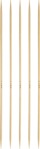 Miniatura 26 de Harfington - 5 piezas de agujas de tejer de bambú de doble punta, tamaño US 1 (2.25 mm), carbonizadas, 7.9 pulgadas (20 cm) rectas para tejer a