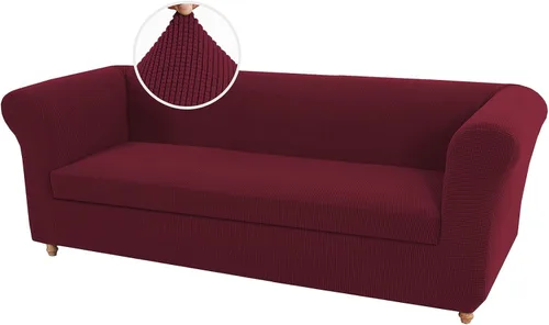 Miniatura 33 de UNBBRRL Funda de sofá Chesterfield de jacquard elástico, fundas de cojín gruesas para sofá, protector de muebles para sala de estar