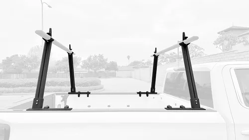 Miniatura 10 de MaxxHaul Estante Universal de Aluminio para Camión, Escalera, Madera, Tubería, Contratista - Capacidad de 500 lb, Altura Fija de 28" con Abrazaderas