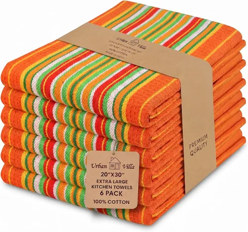 Miniatura 157 de Urban Villa Toallas de cocina 100% algodón, paquete de 6, altamente absorbentes, de secado rápido, súper suaves, de primera calidad, para cocina