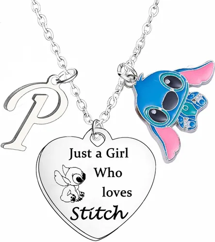 Collar de puntada con letra inicial A-Z, collar Ohana, regalo de cumpleaños para mujeres y niñas, regalos para hija, hermana, sobrina, amigas