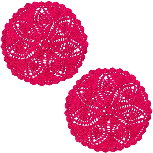 Miniatura 50 de Mantel Individual de Encaje de 11 a 12 Pulgadas Tapetes de Mesa Redondos Hechos a Mano Tapete de Ganchillo Cocina Vajilla Posavasos para Taza