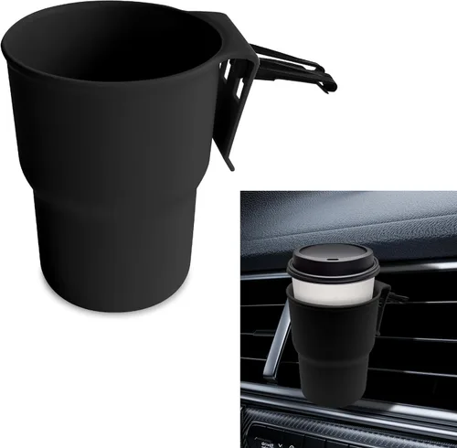 Miniatura 8 de Gancho para portavasos de automóvil, soporte para bebidas para automóvil, contenedor de botella de bebida para vehículo con clips de ventilación