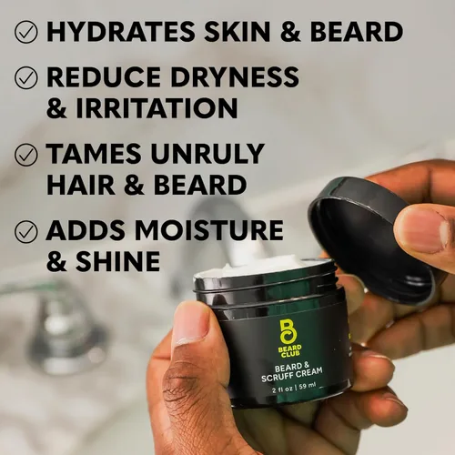 Miniatura 5 de The Beard Club Crema para Barba de Biotina - Mantequilla de Karité Hidratante y Humectante para un Vello Facial y Piel Más Saludables