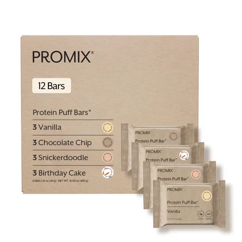 Miniatura 7 de ProMix Nutrition Barras de mazapán de proteína vegana Alto contenido en proteínas, bajo en calorías, golosina crujiente de malvavisco Kosher