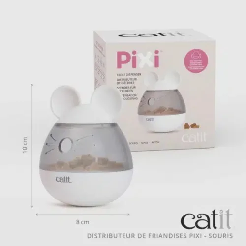 Miniatura 7 de Catit PIXI - Dispensador de golosinas, juguete interactivo para gatos, ratón