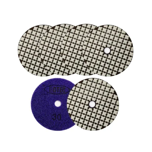 Miniatura 29 de BGTEC Juego de almohadillas de pulido de diamante seco de 4 pulgadas, kit de 8 almohadillas de grano 400 para granito, mármol, piedra de cuarzo
