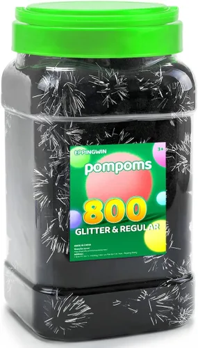 Miniatura 27 de Eppingwin 90 PCS Pompones Multicolores, Pompones Suaves de 1.5 Pulgadas para Manualidades, Colores Surtidos Pompones Grandes para Artes