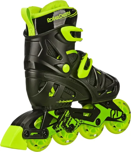 Miniatura 2 de Roller Derby Tracer Patines en línea ajustables para niños, niñas, principiantes Negro/Verde