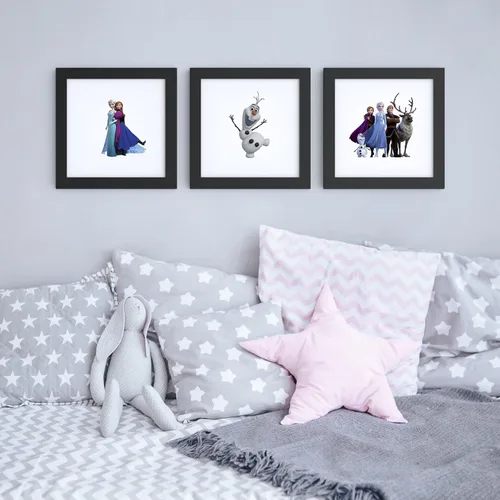 Miniatura 8 de Trends International Gallery Pops Disney Frozen - Póster de pared de Elsa y Anna tomados de la mano, 12.00 x 12.00 pulgadas, versión de marco negro