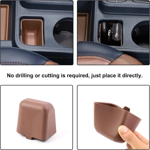 Miniatura 4 de Aunginsy Soporte para tazas de automóvil, almohadilla de ranura de almacenamiento trasera compatible con Ford Maverick 2022-2024, soporte para tazas