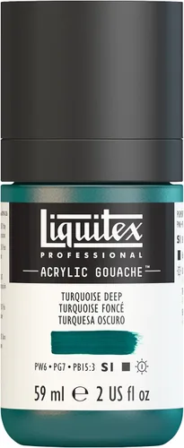 Miniatura 54 de Liquitex Professional - Gouache acrílico profesional, botella de 2 onzas (59 ml), blanco titanio