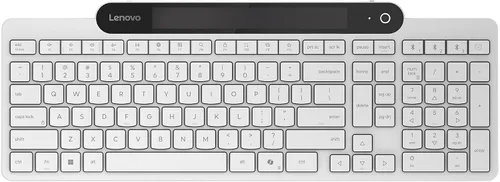 Miniatura 16 de Lenovo 800 Teclado Bluetooth Autocargable, Utiliza Luz Ambiental para la Carga, Bluetooth 5.1, Soporta 3 Dispositivos, Sin Batería, Inalámbrico, Gris