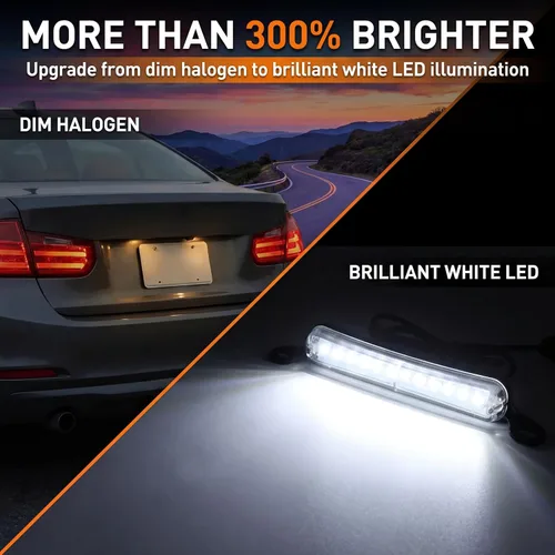 Miniatura 2 de ANKIA - Luz universal de 12 LED para matrícula, lámpara de marcha atrás, luces traseras para automóvil, remolque, UTV, ATV, camión, RV, barco