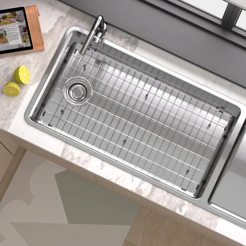 Miniatura 2 de Protector de Fregadero Grande para Fregadero de Cocina, Rejilla de Fregadero de Acero Inoxidable 28.8" X 14.8", Rejilla de Fregadero de Metal