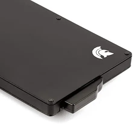 Miniatura 2 de POWR Cartera Tarjetero - Carteras para Hombre - Tarjetero RFID, Negro azabache con clip negro, Minimalista