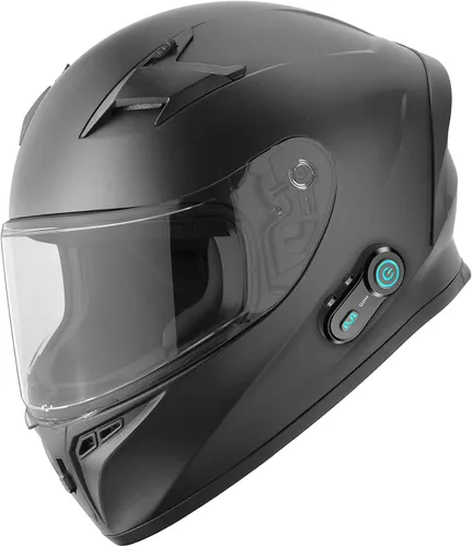 GDM Casco de motocicleta de cara completa, certificado DOT, compatible con Bluetooth, sistema de 4 rejillas de ventilación