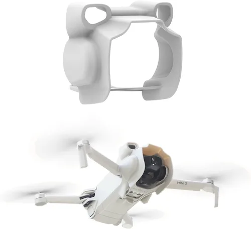 Miniatura 8 de Parasol de lente para DJI Mini 3 Accesorios para drones, parasol antideslumbrante cubierta protectora para cámara cardán para Mini 3 Drone Negro