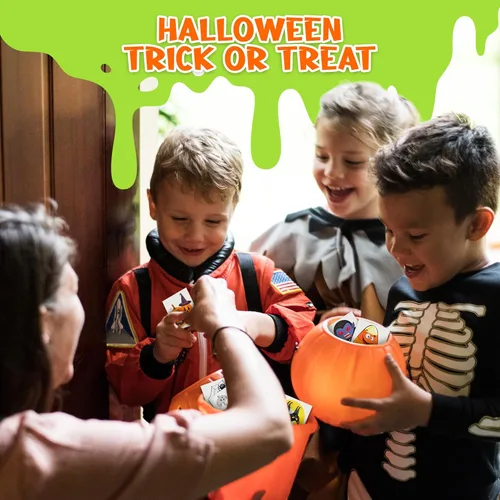 Miniatura 3 de ArtCreativity Tatuajes temporales de Halloween para niños, paquete de 144-2 pulgadas, no tóxicas, calcomanías para niños y niñas, lo mejor