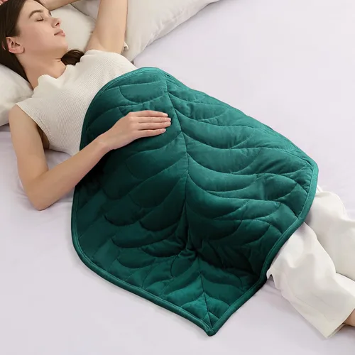 Miniatura 14 de Kaisa Manta con Peso para Adultos (5 libras, 23" x 29"), Manta de Regazo con Peso Suave Lavable a Máquina, Mantas Pequeñas Pesadas con Cuentas