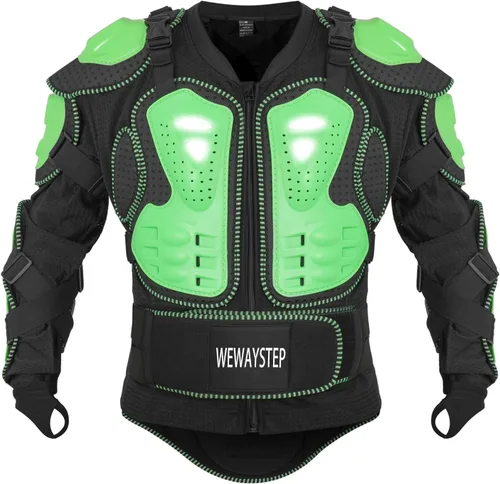 Miniatura 7 de Chaqueta protectora para motocicleta, armadura de cuerpo completo, protección para pecho y columna vertebral, equipo para bicicleta de tierra