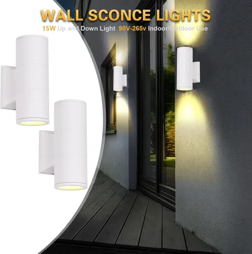 Miniatura 2 de Lámpara de pared LED de 3 colores de 15 W, 110 V ~ 260 V, brillante LED con Remtoe para sala de estar, pasillo de pasillo, puerta delantera exterior