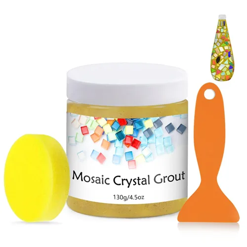 Miniatura 16 de Lechada de mosaico de cristal, herramientas de azulejos de mosaico, accesorios de azulejos de mosaico – Esencial para el empastado hecho a mano