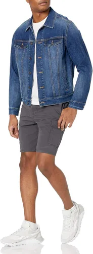 Miniatura 4 de Tienda Essentials Pantalones cortos cargo con cintura elástica para hombre de 9 pulgadas