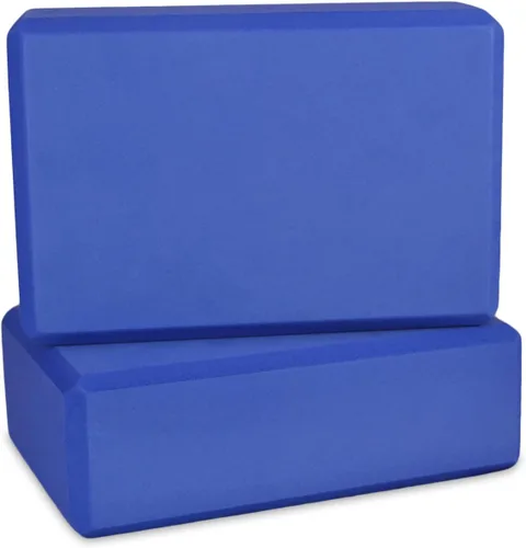 YogaAccessories Bloques de yoga de espuma ligera y de alta densidad - Ayuda de fuerza y flexibilidad (juego de 2)