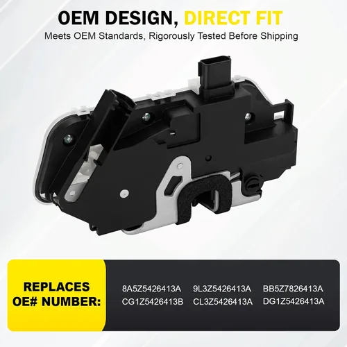 Miniatura 4 de Actuador de pestillo de bloqueo de puerta delantera izquierda lado del conductor compatible con F-150 Lobo Taurus Lincoln Mark LT 9L3Z5421813A