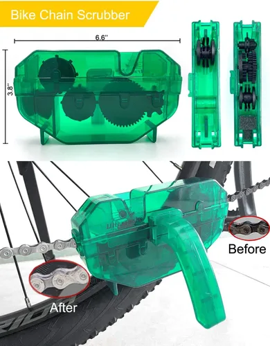 Miniatura 5 de Juego de lubricante y limpiador de aceite para cadena de bicicleta con desengrasante de bicicleta, lubricante húmedo, limpiador de cadena