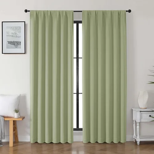 Miniatura 88 de Gwine Cortinas opacas para dormitorio, 54 pulgadas de largo, paneles de cortina de ventana con aislamiento térmico y reducción de ruido, cortinas